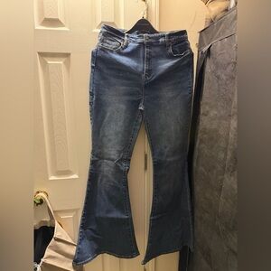 Fashion Nova Dark Blue Flare Jeans